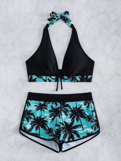 Swim Women's Vacation Style Printed Bikini Set (Printed Pattern Random)