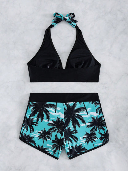 Swim Women's Vacation Style Printed Bikini Set (Printed Pattern Random)