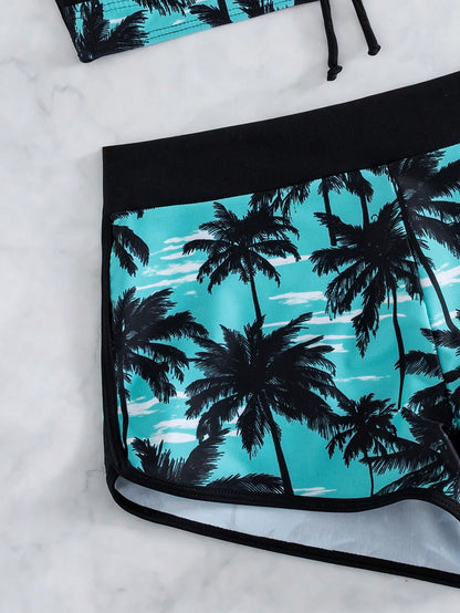 Swim Women's Vacation Style Printed Bikini Set (Printed Pattern Random)
