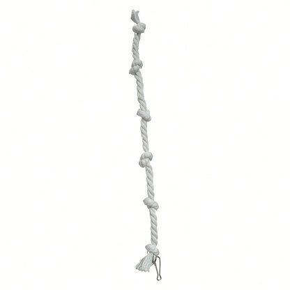 Swinging Cage With Knots, A Climbing Toy For Parrots, Perfect For Keeping Budgies Entertained.