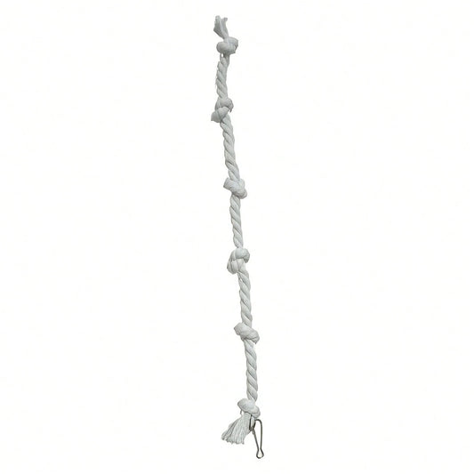Swinging Cage With Knots, A Climbing Toy For Parrots, Perfect For Keeping Budgies Entertained.