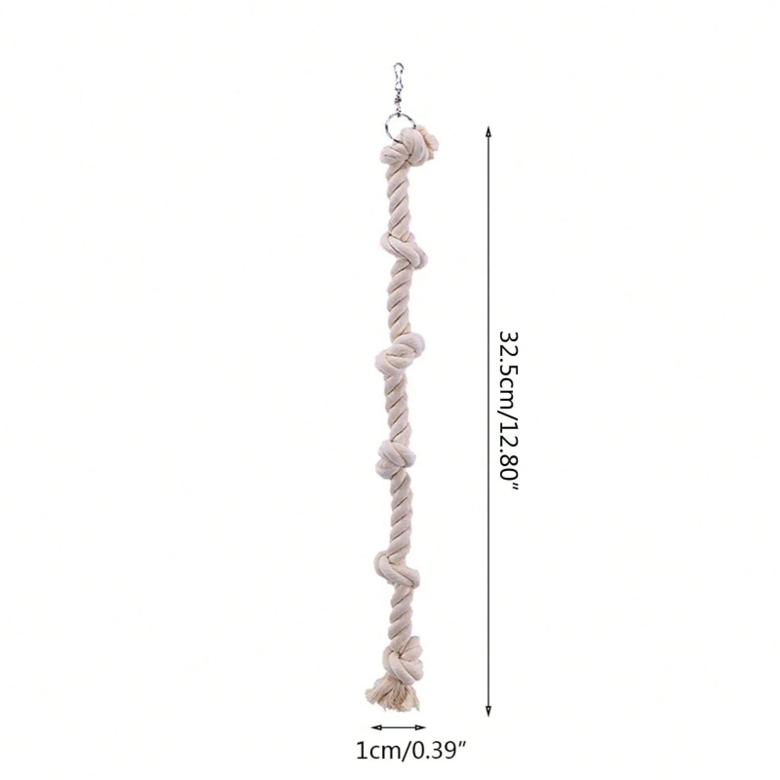 Swinging Cage With Knots, A Climbing Toy For Parrots, Perfect For Keeping Budgies Entertained.
