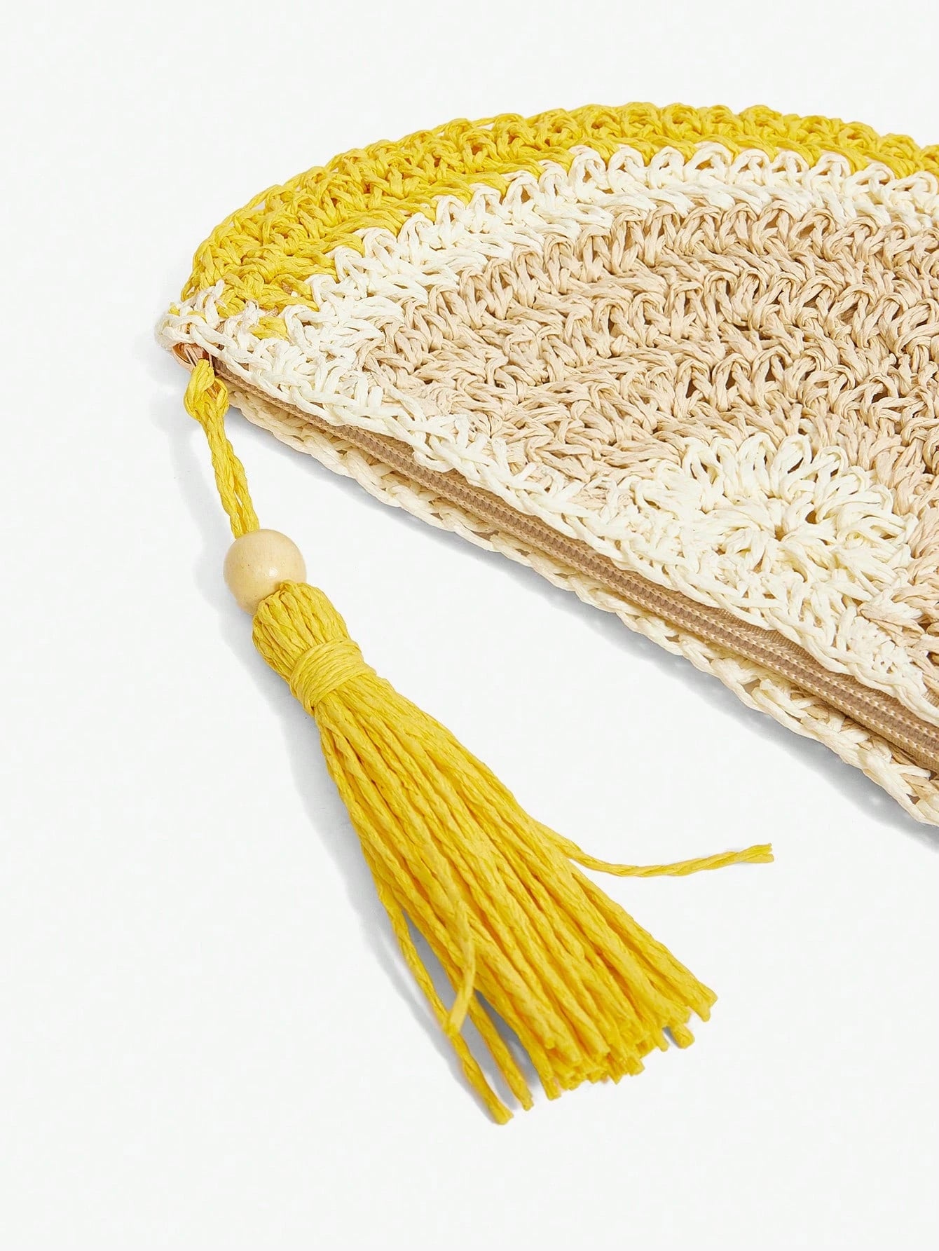 SXY Women Clutch, Straw Bag, Fashionable, Elegant, Simple, Personalized, Versatile, Lemon Shape, For Beach, Vacation, Holiday, Summer, Seaside, Yellow