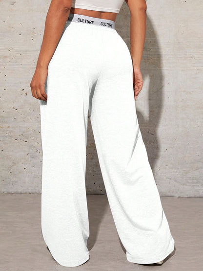 SXY Women's Solid Color Simple Daily Drawstring Sweatpants