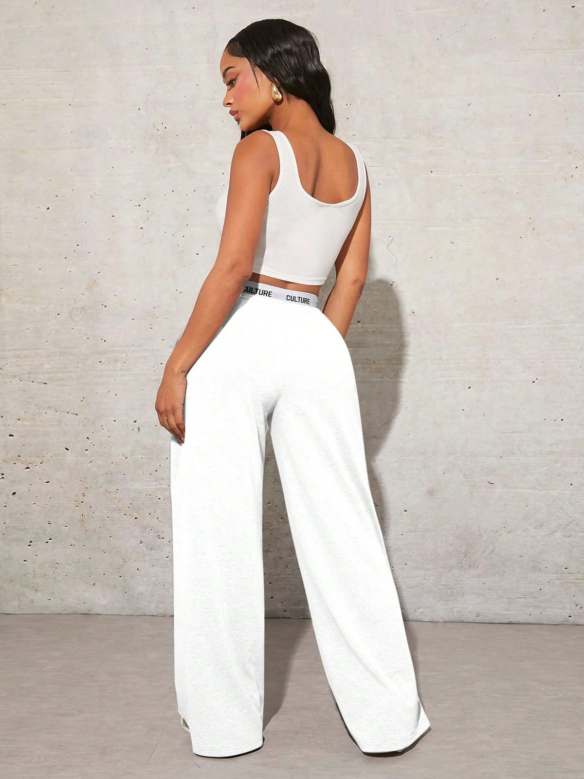SXY Women's Solid Color Simple Daily Drawstring Sweatpants