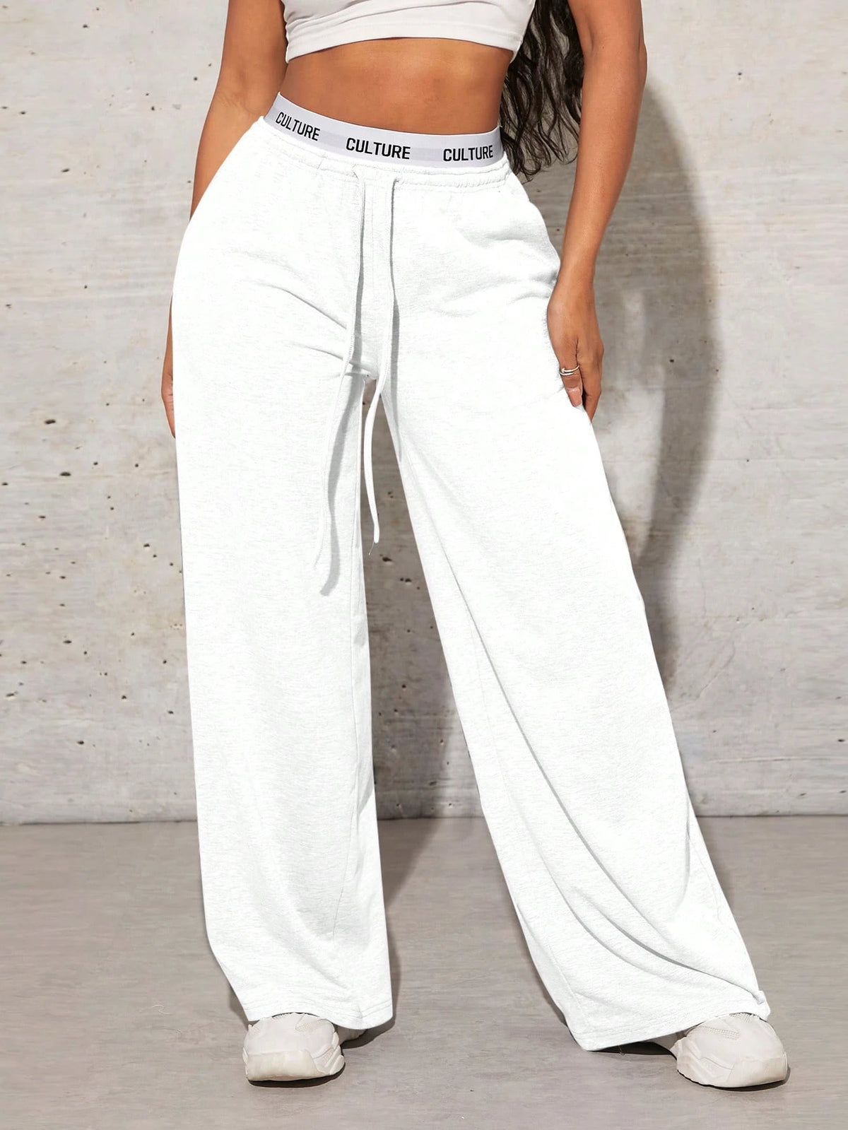 SXY Women's Solid Color Simple Daily Drawstring Sweatpants