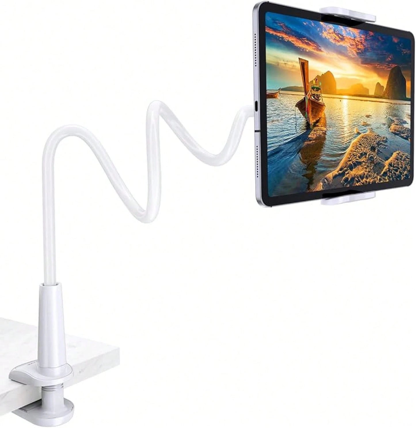Tablet Stand Holder For Bed, Gooseneck Mount With Adjustable Flexible Arm Compatible With IPad Air Pro Mini, Tab, Kindle Other 4.7"-10.5" Compatible With IPhone, Android Phone, Gift For Birthday, Fami