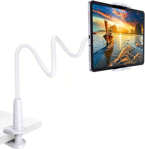 Tablet Stand Holder For Bed, Gooseneck Mount With Adjustable Flexible Arm Compatible With IPad Air Pro Mini, Tab, Kindle Other 4.7"-10.5" Compatible With IPhone, Android Phone, Gift For Birthday, Fami