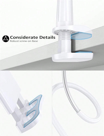 Tablet Stand Holder For Bed, Gooseneck Mount With Adjustable Flexible Arm Compatible With IPad Air Pro Mini, Tab, Kindle Other 4.7"-10.5" Compatible With IPhone, Android Phone, Gift For Birthday, Fami