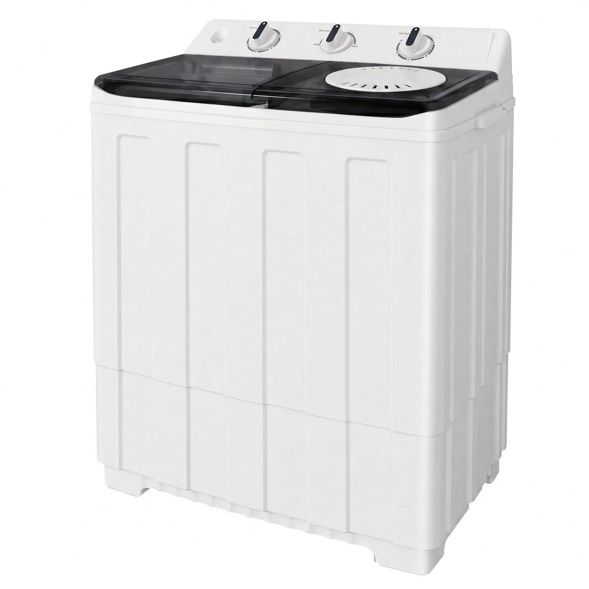 TABU 16.5 Ibs Portable Washing Machine, Compact Washer Machine, Mini Washing Machine, Twin Tub Washer And Spiner, Ideal For Dorms, Apartments, RVs, Camping Etc, White/Blue/Brown