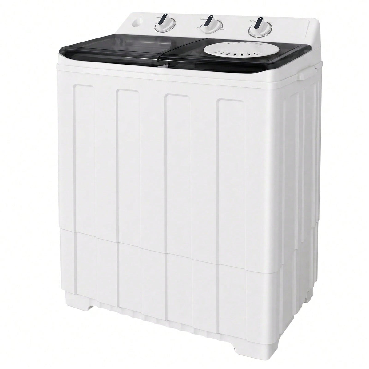 TABU 16.5 Ibs Portable Washing Machine, Compact Washer Machine, Mini Washing Machine, Twin Tub Washer And Spiner, Ideal For Dorms, Apartments, RVs, Camping Etc, White/Blue/Brown