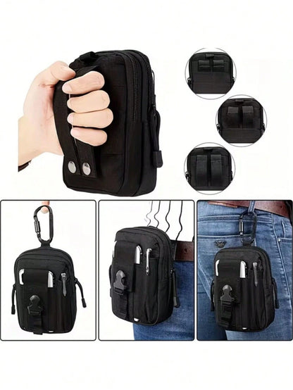 Tactical MOLLE EDC Belt Pouch, High Strength Nylon Utility Waist Bag, Multi-Functional Storage Organizer For Outdoor Hiking Camping Hunting Enthusiast Supplies