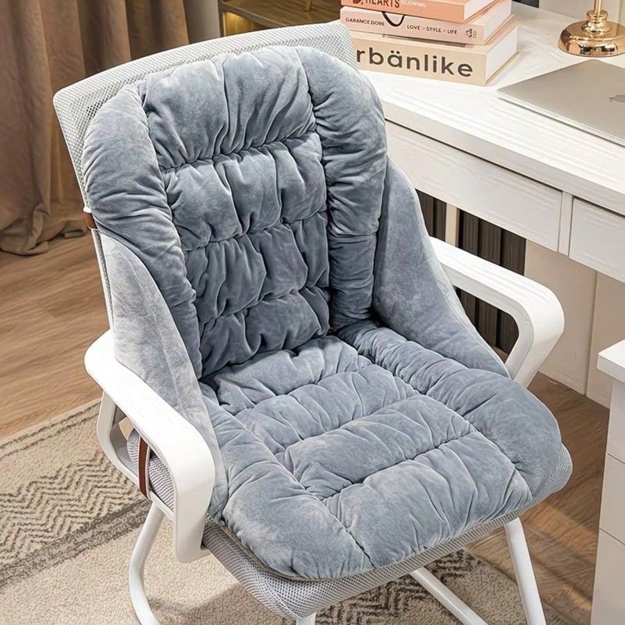 TAIMASI 1pc Ultra-Soft Chair Cushion With Lumbar Support – Non-Slip Backrest Seat Pad For Office, Patio & Dining Chairs, 7 Colors – Ideal For Elderly, Back-To-School & Christmas Gifts Seat Cushion Off