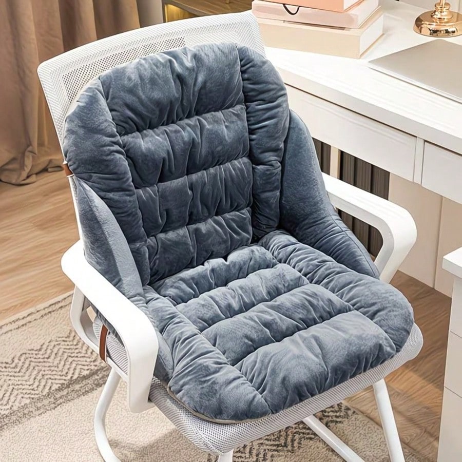 TAIMASI 1pc Ultra-Soft Chair Cushion With Lumbar Support – Non-Slip Backrest Seat Pad For Office, Patio & Dining Chairs, 7 Colors – Ideal For Elderly, Back-To-School & Christmas Gifts Seat Cushion Off