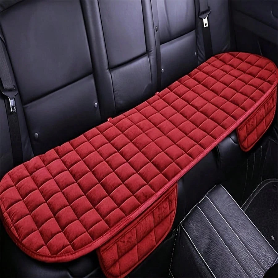 TAIMASI Luxury Plush Checkered Car Seat Cover Set, 3-Piece – Thick, Warm & Comfortable – Fits Sedan, SUV, And Truck – Premium Automotive Accessory, Ideal Birthday Halloween Christmas Holiday Gift