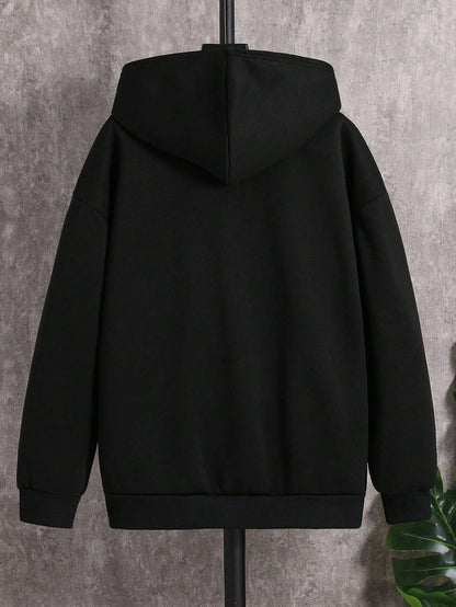 Teen Boys' Oversized Gray Zip Up Hoodie Sweatshirt Autumn Jacket,Casual Collegiate Style Soft Fabric For Winter,Streetwear,Graduation,Back-To-School