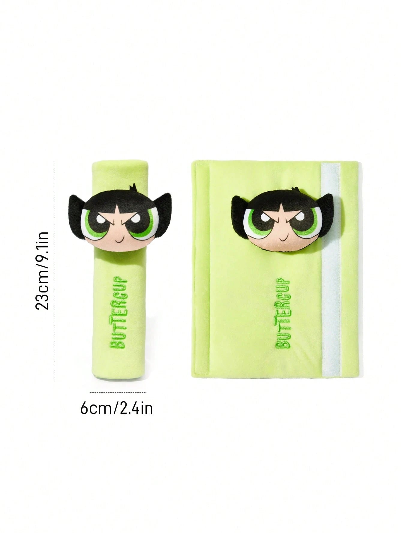 THE POWERPUFF GIRLS X 1Pc Seat Belt Shoulder Cover, Green