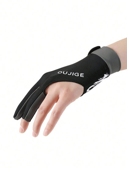 Thin And Breathable Open-Finger Non-Slip Snooker Pool Gloves, Non-Slip Single Pool Gloves.