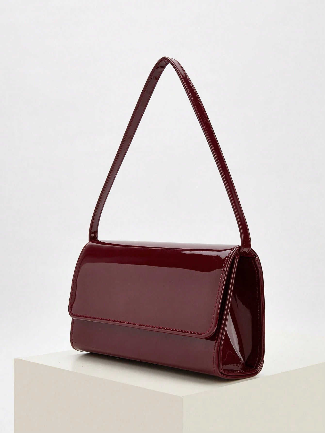 This Charming, Elegant, Sophisticated, And Understated Luxury Solid Color Mirror PU Leather Handbag Is Lightweight And Portable, Suitable For Teenagers, Women, College Students, New Professionals, And