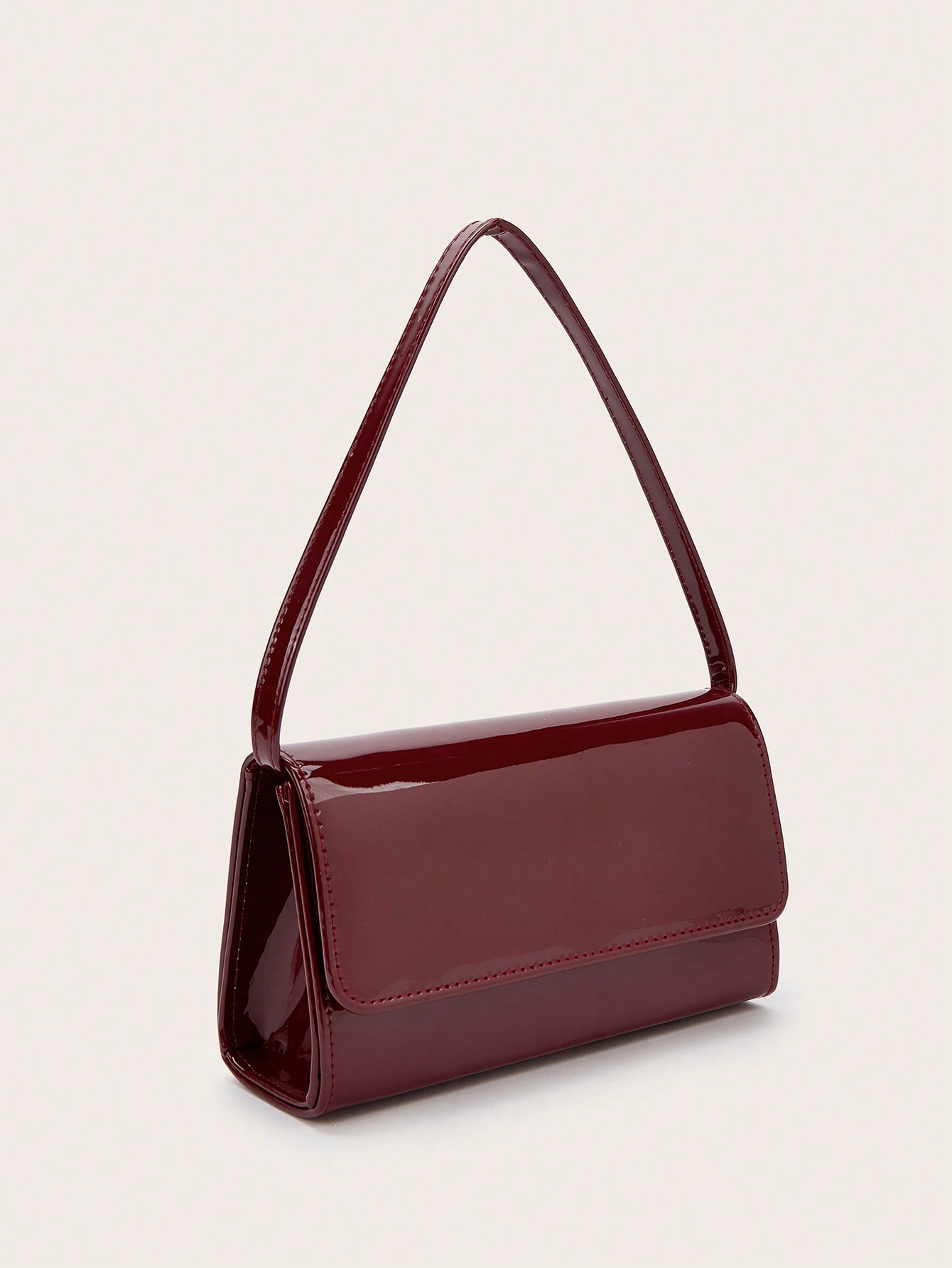 This Charming, Elegant, Sophisticated, And Understated Luxury Solid Color Mirror PU Leather Handbag Is Lightweight And Portable, Suitable For Teenagers, Women, College Students, New Professionals, And