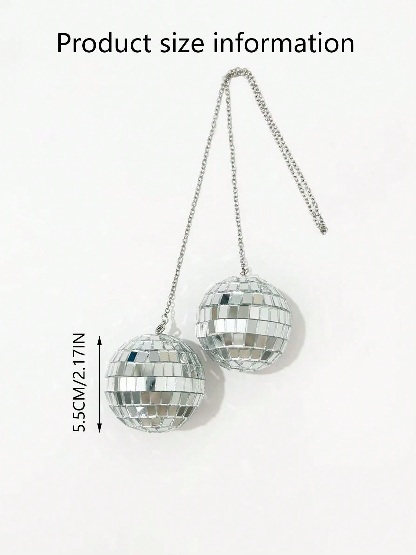 This Disco Ball Car Interior Hanging Decor Is An Eye-Catching Accessory That Will Emit Colorful Sparkles In The Sunlight.