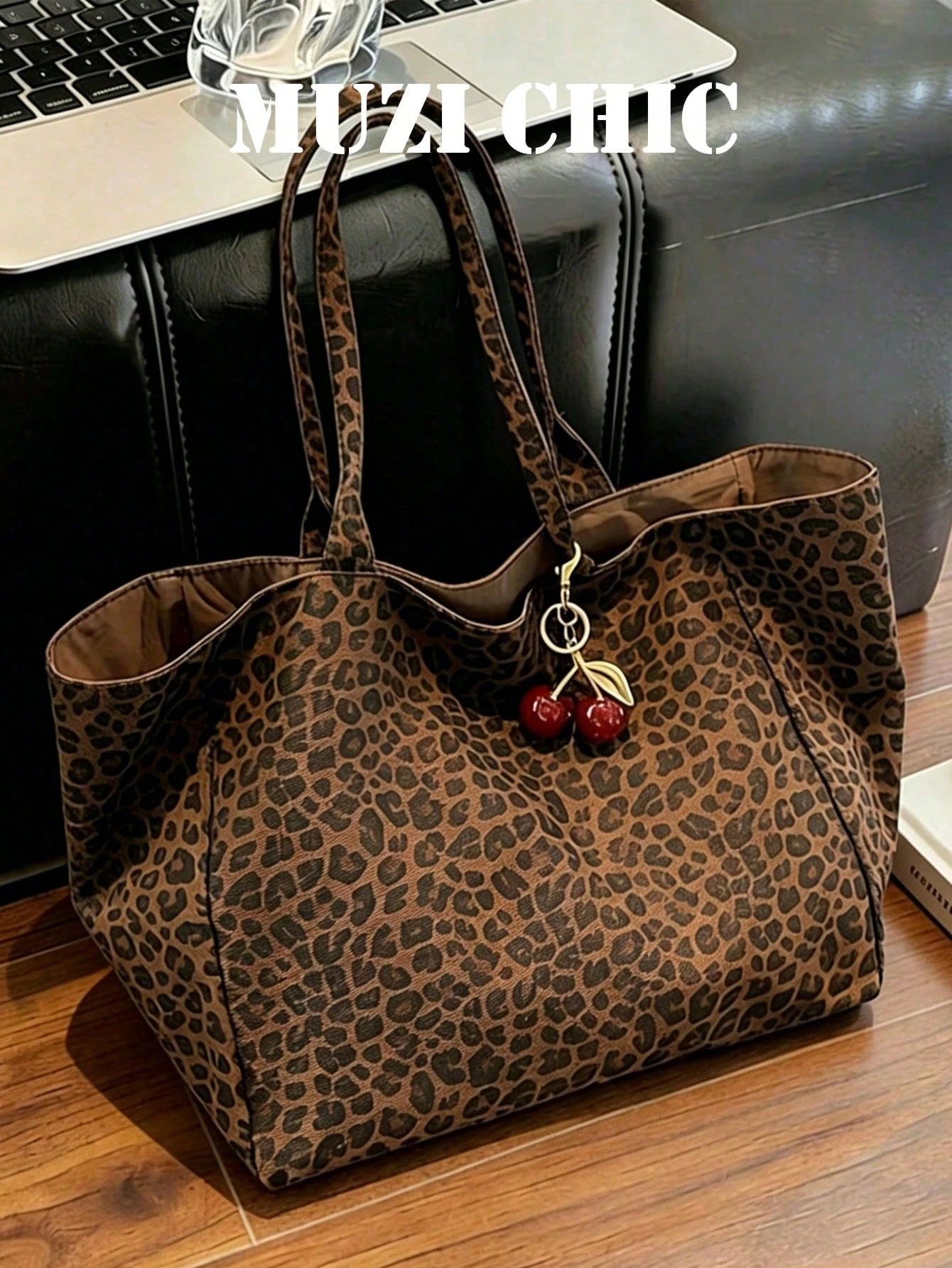 This Retro Brown Leopard Print Tote Bag Features A Soft Material And A Large Capacity, Making It Suitable For Office Workers And Students. It's A Versatile Style For Campus Life, The Workplace, And We