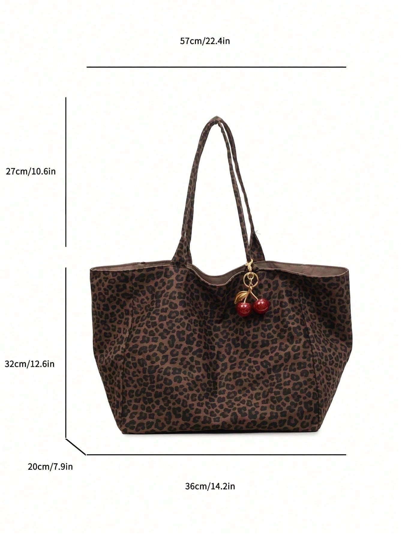 This Retro Brown Leopard Print Tote Bag Features A Soft Material And A Large Capacity, Making It Suitable For Office Workers And Students. It's A Versatile Style For Campus Life, The Workplace, And We