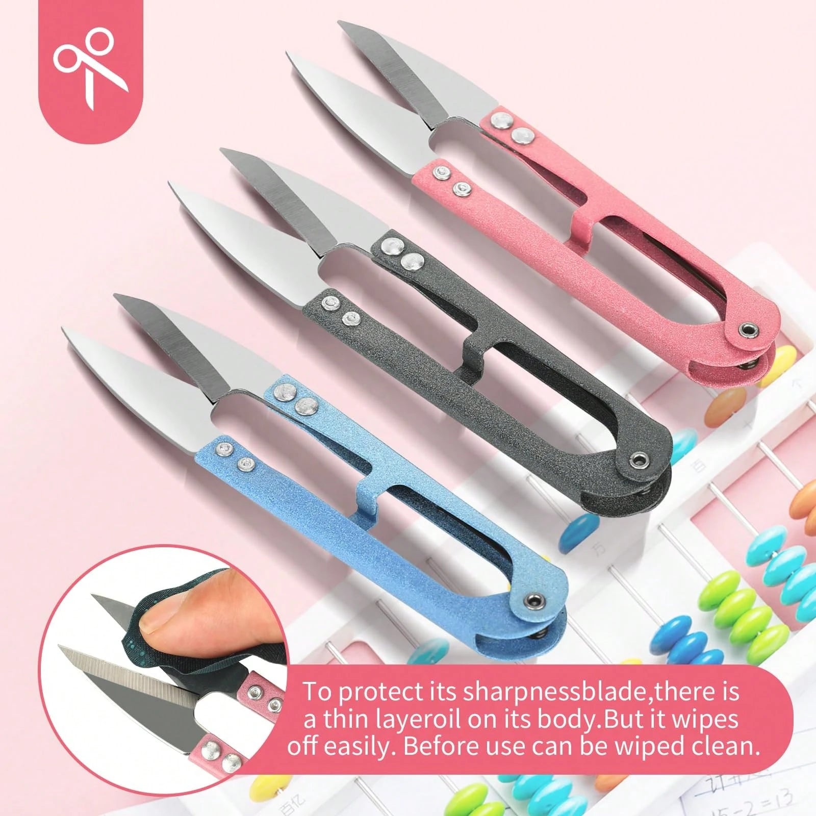 Thread Cutter, High Carbon Steel Thread Cutter, 4.25-Inch Yarn Cutter, Used For Sewing, Quilting, Knitting DIY, Jewelry Making, Potted Flower Buds, And Leaf Pruning.