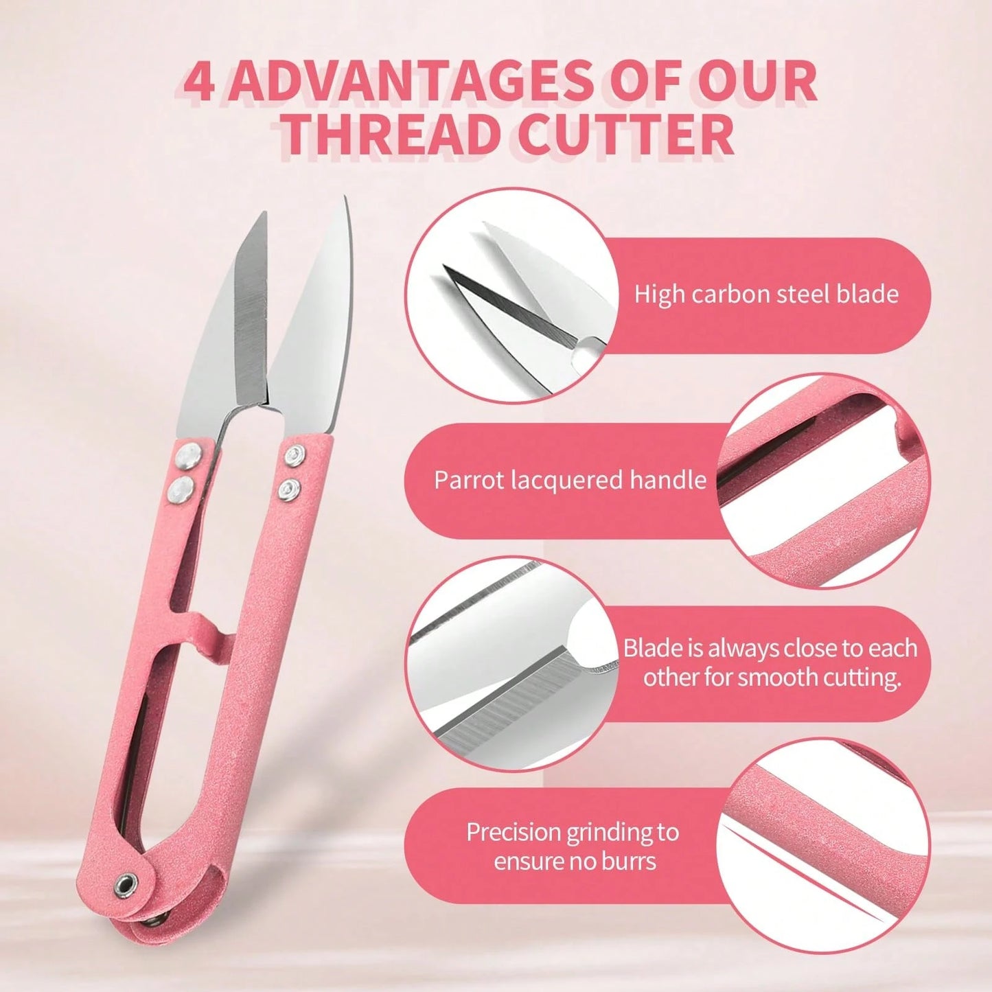 Thread Cutter, High Carbon Steel Thread Cutter, 4.25-Inch Yarn Cutter, Used For Sewing, Quilting, Knitting DIY, Jewelry Making, Potted Flower Buds, And Leaf Pruning.