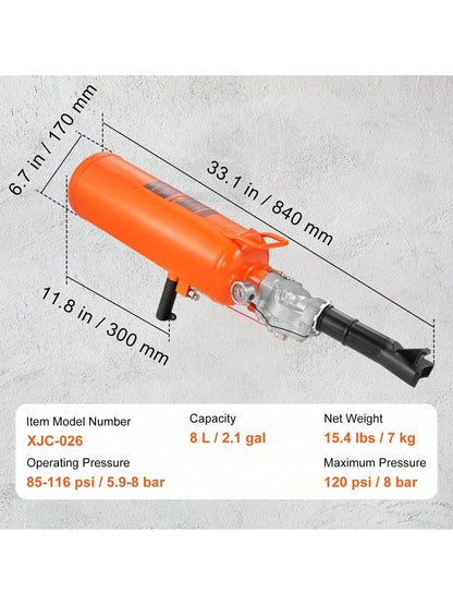 Tire Bead Blaster, Includes Pressure Gauge & Handle, Operates Between 85-116 PSI For Cars, Trucks, And ATVs And Tractor Tire Repairs