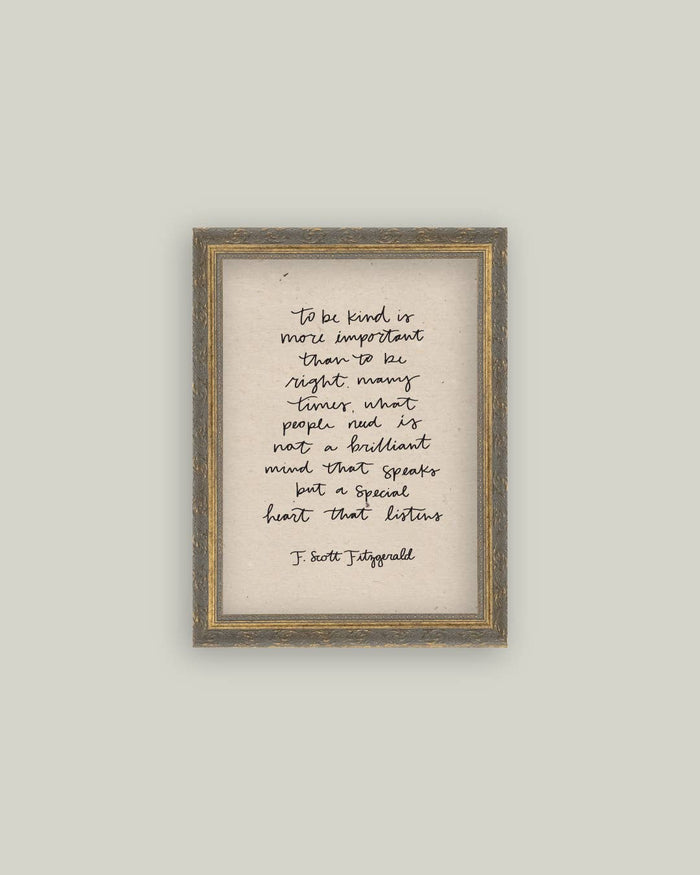 To Be Kind Framed Antique Print