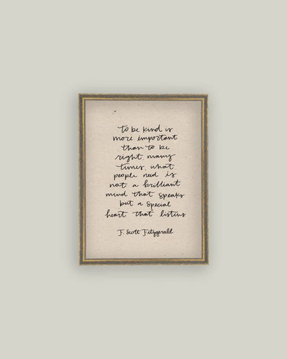 To Be Kind Framed Antique Print