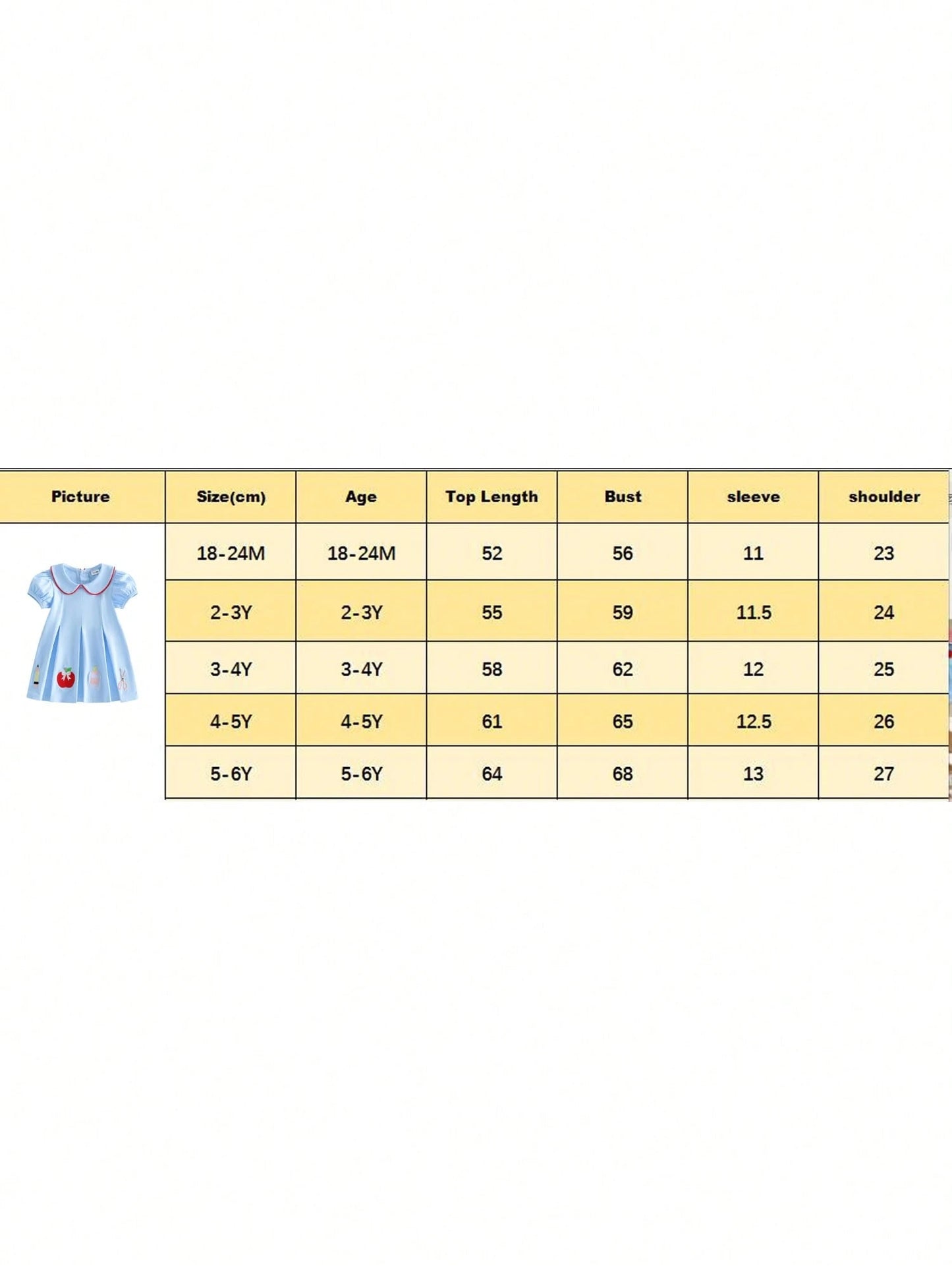 Toddler Baby Girl Back To School Dress Embroidery Short Sleeve A-Line Dresses 18M-6T Kids Casual Swing Sundress