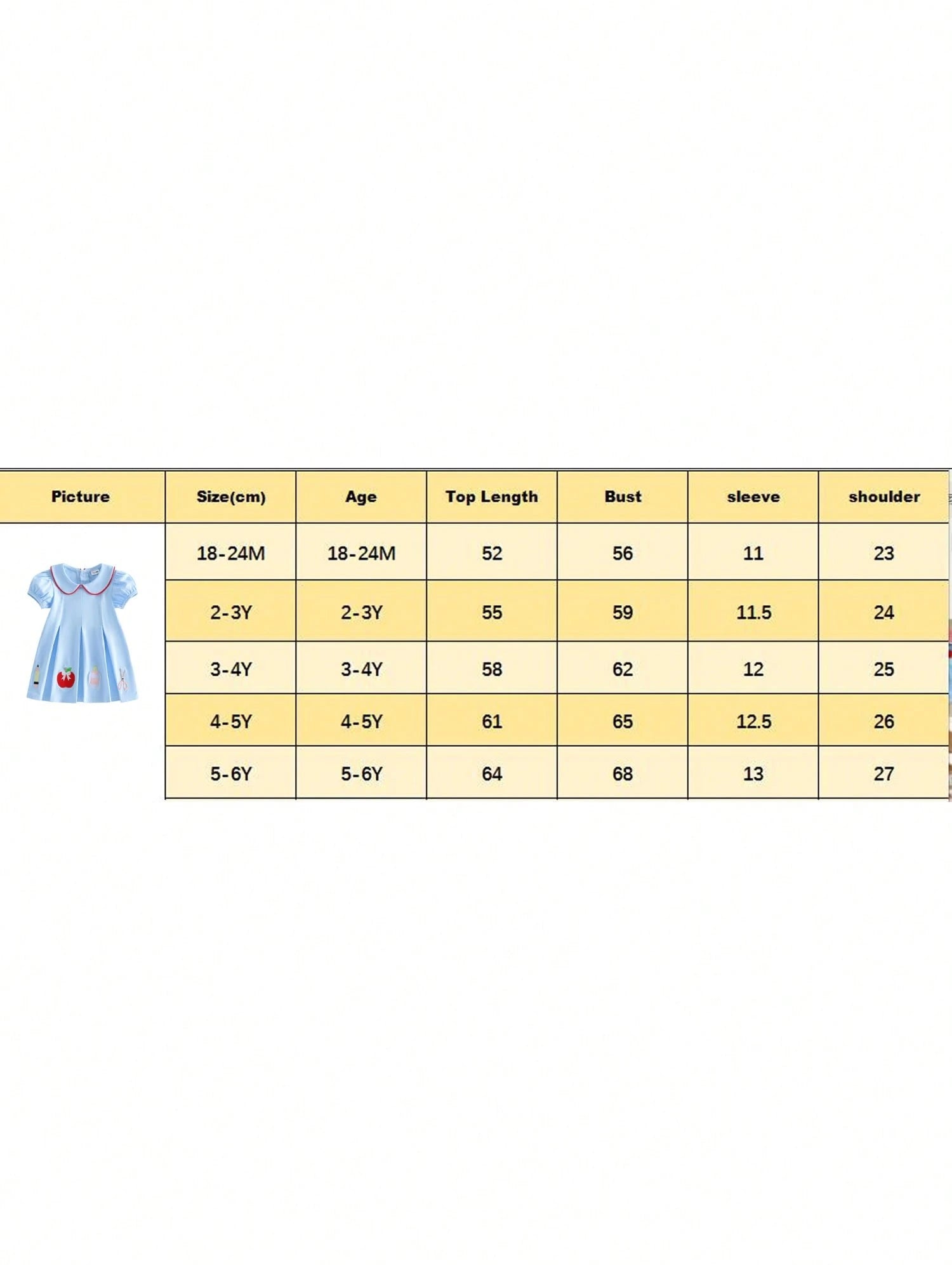 Toddler Baby Girl Back To School Dress Embroidery Short Sleeve A-Line Dresses 18M-6T Kids Casual Swing Sundress
