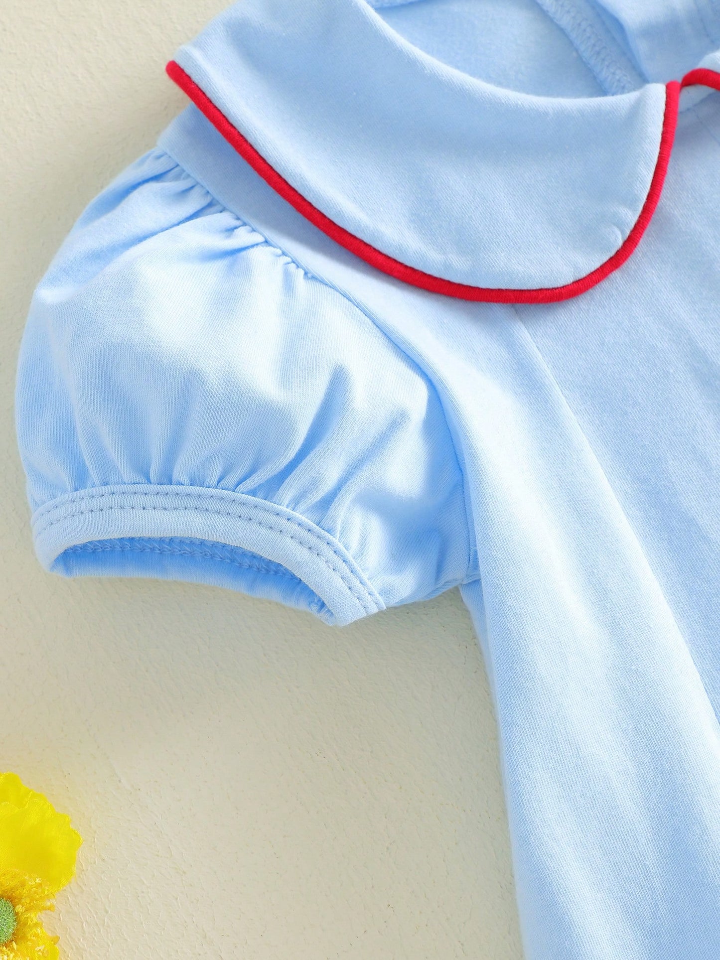 Toddler Baby Girl Back To School Dress Embroidery Short Sleeve A-Line Dresses 18M-6T Kids Casual Swing Sundress