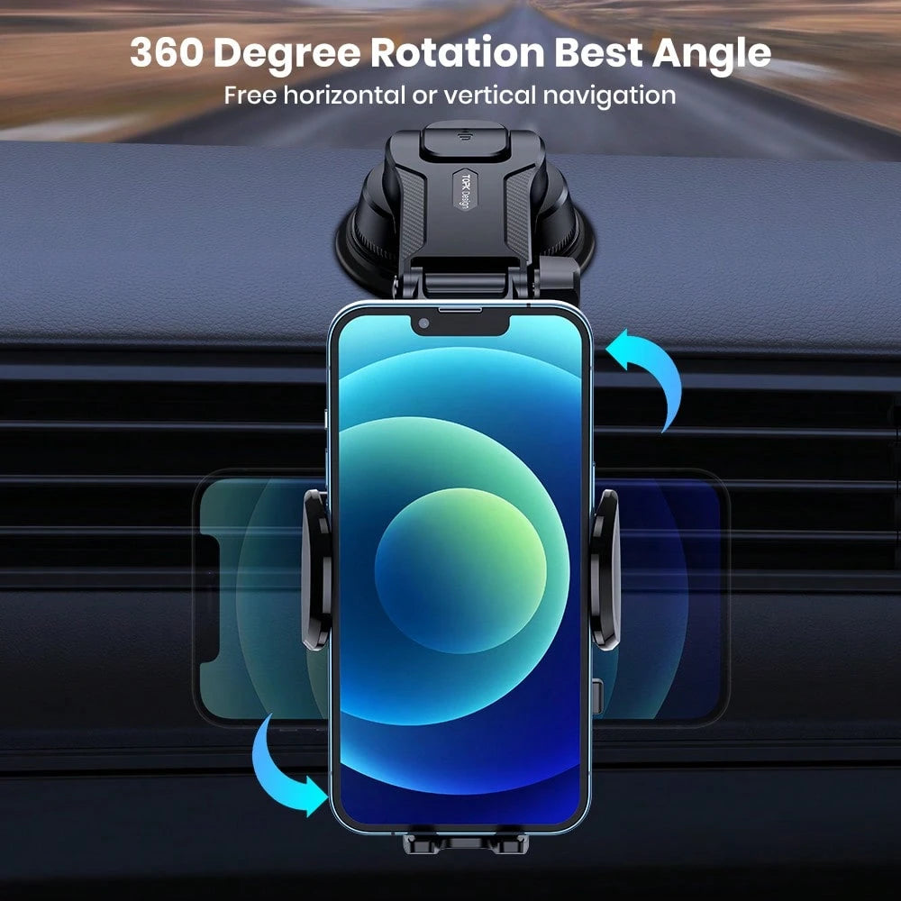 TOPK Car Phone Holder Mount, D36C Upgraded Handsfree Stand, Phone Holder For Car Dashboard, Compatible With IPhone Android Cell Phones