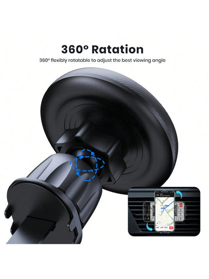 TOPK For Magsafe Car Phone Holder, Powerful Magnetism Premium Quality Support Single-Hand Operation Metal Hook Magnetic Car Phone Mount