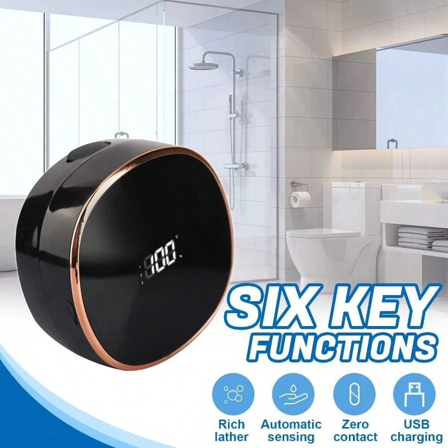 Touchless Wall-Mounted Foaming Soap Dispenser- Automatic Rechargeable Hands-Free Soap Dispenser With Smart Electric Auto Dispensing For Bathroom Or Kitchen