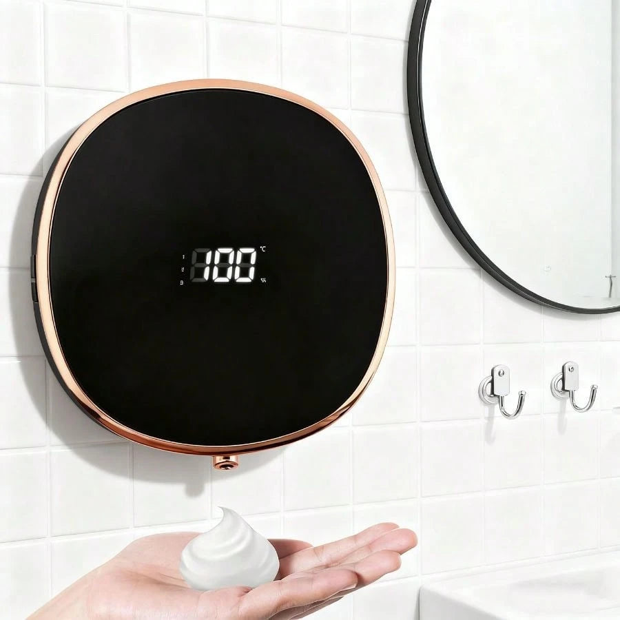 Touchless Wall-Mounted Foaming Soap Dispenser- Automatic Rechargeable Hands-Free Soap Dispenser With Smart Electric Auto Dispensing For Bathroom Or Kitchen
