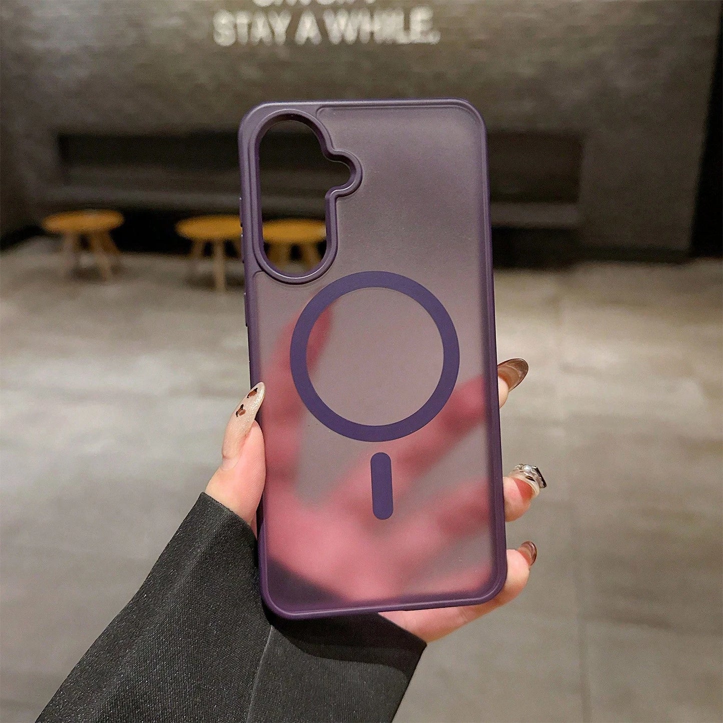 Translucent Matte Magnetic Phone Case, Compatible With Galaxy A57 A37 A17 A07 A15 A56 A36 A35 A55 A16 S26 Ultra S25 FE S24 S23 S22 Plus S21, Shockproof Protective Cover