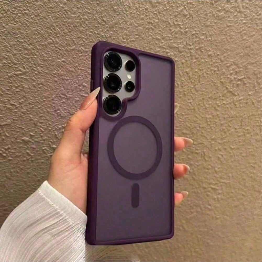Translucent Matte Magnetic Phone Case, Compatible With Galaxy A57 A37 A17 A07 A15 A56 A36 A35 A55 A16 S26 Ultra S25 FE S24 S23 S22 Plus S21, Shockproof Protective Cover