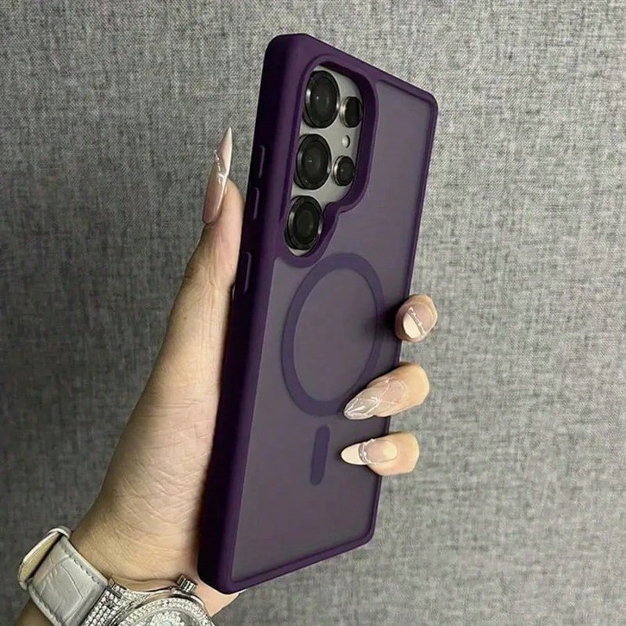 Translucent Matte Magnetic Phone Case, Compatible With Galaxy A57 A37 A17 A07 A15 A56 A36 A35 A55 A16 S26 Ultra S25 FE S24 S23 S22 Plus S21, Shockproof Protective Cover