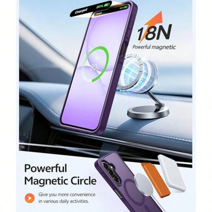 Translucent Matte Magnetic Phone Case, Compatible With Galaxy A57 A37 A17 A07 A15 A56 A36 A35 A55 A16 S26 Ultra S25 FE S24 S23 S22 Plus S21, Shockproof Protective Cover