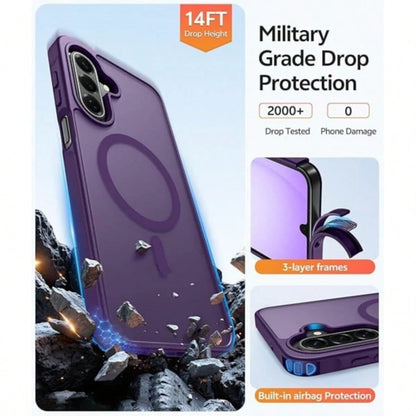 Translucent Matte Magnetic Phone Case, Compatible With Galaxy A57 A37 A17 A07 A15 A56 A36 A35 A55 A16 S26 Ultra S25 FE S24 S23 S22 Plus S21, Shockproof Protective Cover