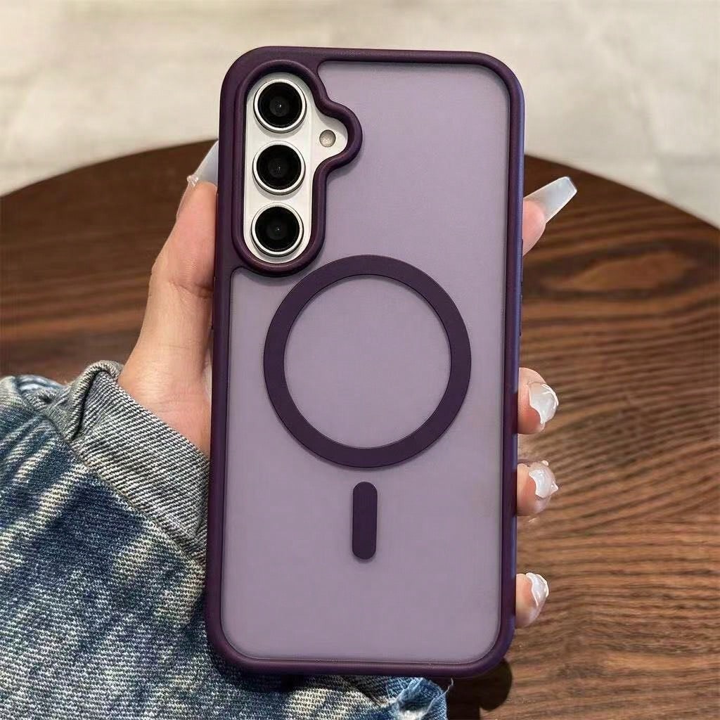 Translucent Matte Magnetic Phone Case, Compatible With Galaxy A57 A37 A17 A07 A15 A56 A36 A35 A55 A16 S26 Ultra S25 FE S24 S23 S22 Plus S21, Shockproof Protective Cover
