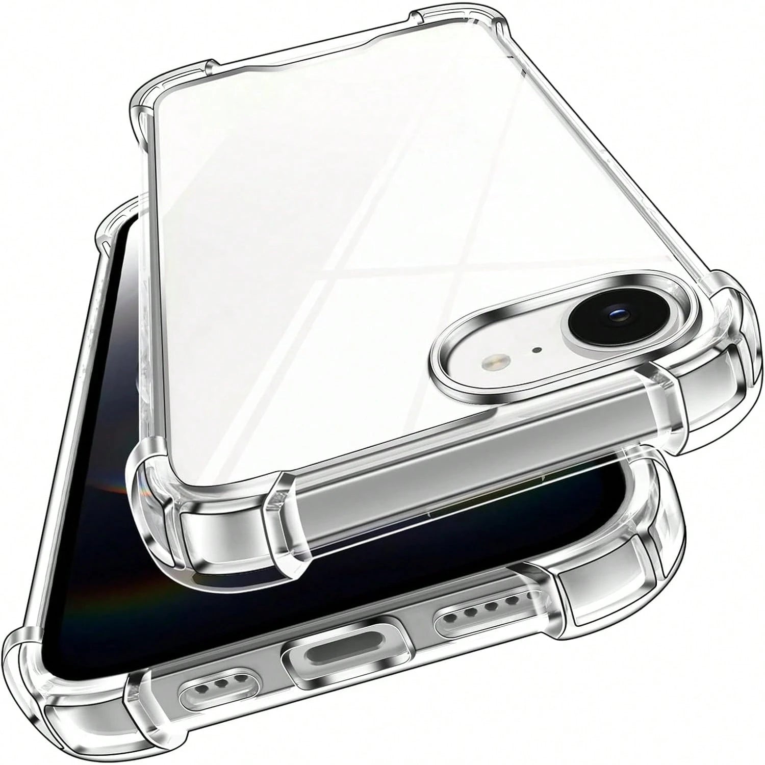 Transparent Four-Corner Anti-Drop Phone Case For IPhone 17 Pro Max 17e, High Transparency Non-Yellowing Anti-Fingerprint Soft Shell For IPhone 16 Pro Max 15 14 13 12 Mini 11 XR XS Max 7 8 Plus