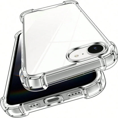 Transparent Four-Corner Anti-Drop Phone Case For IPhone 17 Pro Max 17e, High Transparency Non-Yellowing Anti-Fingerprint Soft Shell For IPhone 16 Pro Max 15 14 13 12 Mini 11 XR XS Max 7 8 Plus