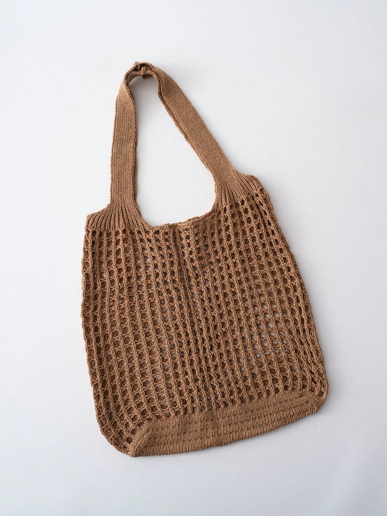 Tropiscape Lightweight Leisure Hollow Out Woven Shopping Crochet Bag For Women, Large Capacity Tote Bags For Travel, Outdoor And School. Multifunctional Kitchen Storage Mesh Bag For Beach Vacation Or