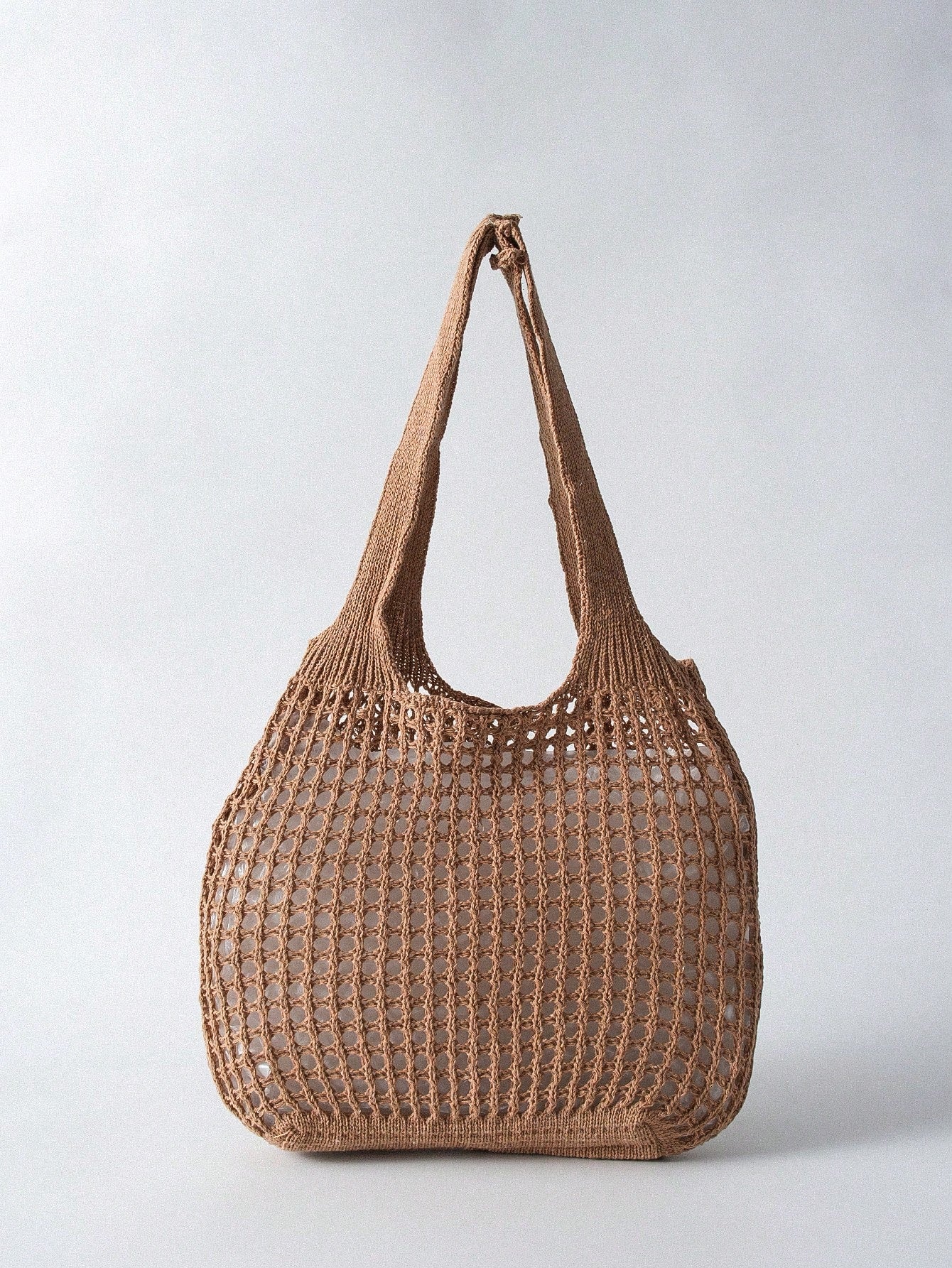 Tropiscape Lightweight Leisure Hollow Out Woven Shopping Crochet Bag For Women, Large Capacity Tote Bags For Travel, Outdoor And School. Multifunctional Kitchen Storage Mesh Bag For Beach Vacation Or
