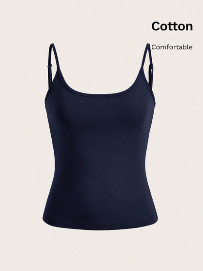 Tseoso Women Simple Solid Color Cami Top